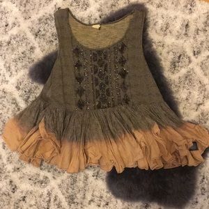 Akemi and Kin Sequin Peplum Tank Top
